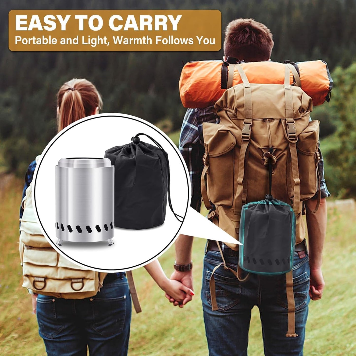 HGD 19.5" Smokeless Fire Pit Outdoor