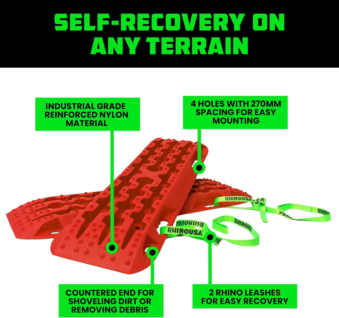 Rhino USA Off-Road Recovery Traction Boards