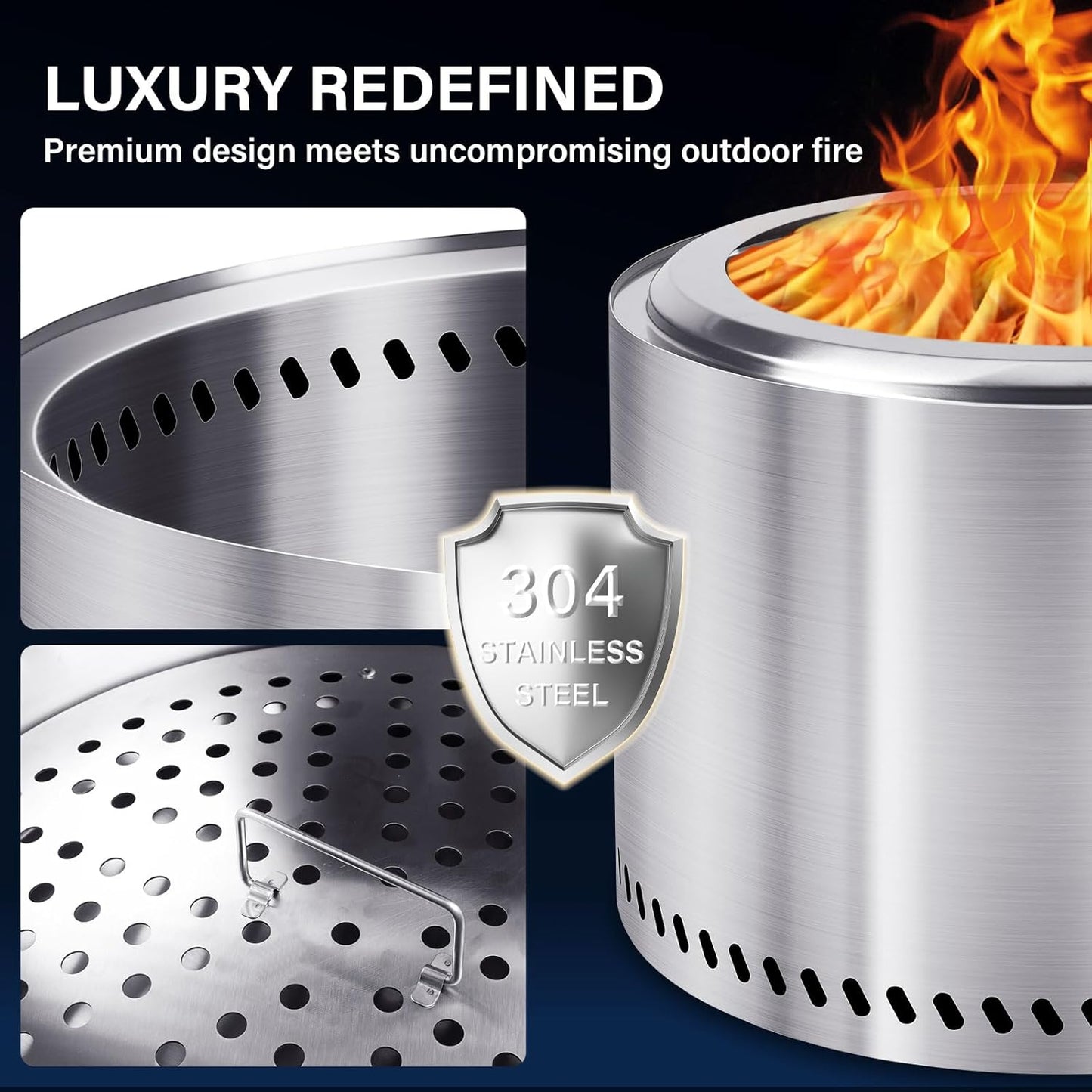 HGD 19.5" Smokeless Fire Pit Outdoor