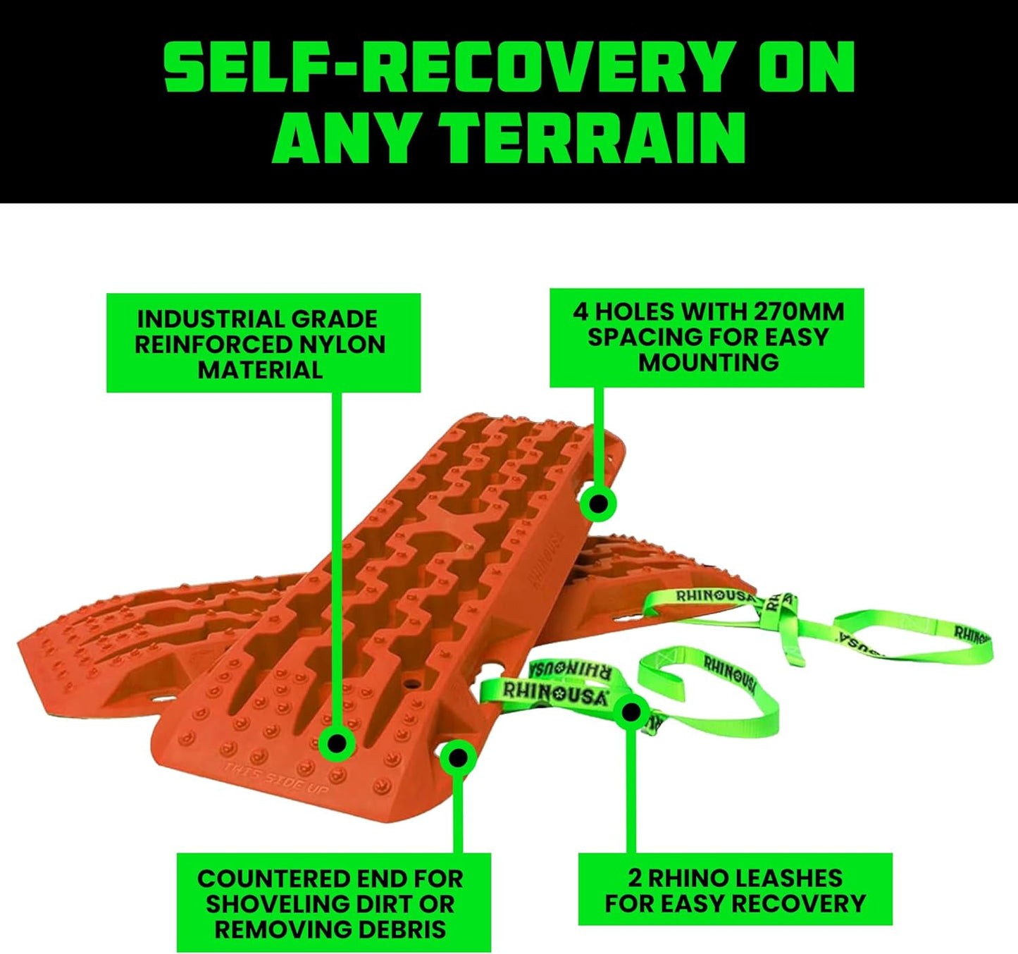 Rhino USA Off-Road Recovery Traction Boards