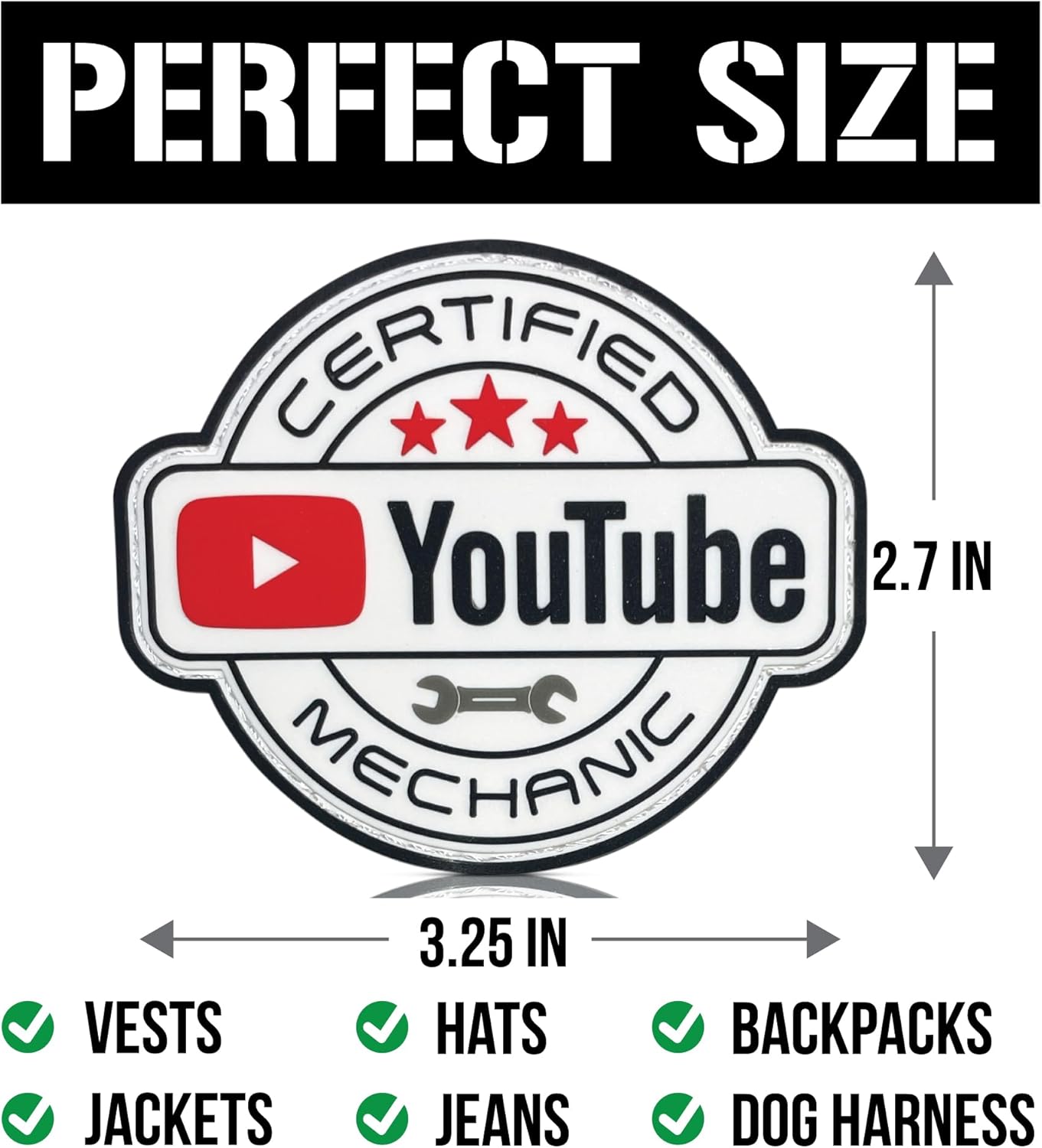 Certified YouTube Mechanic PVC Patch