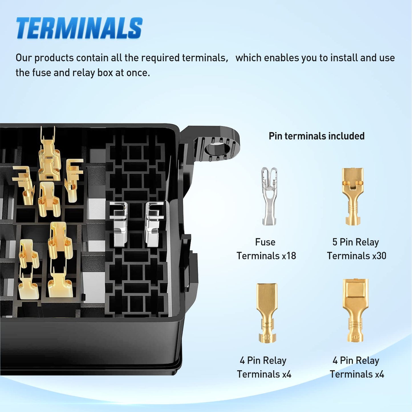 Nilight 5 Pack 30A Fuse Relay