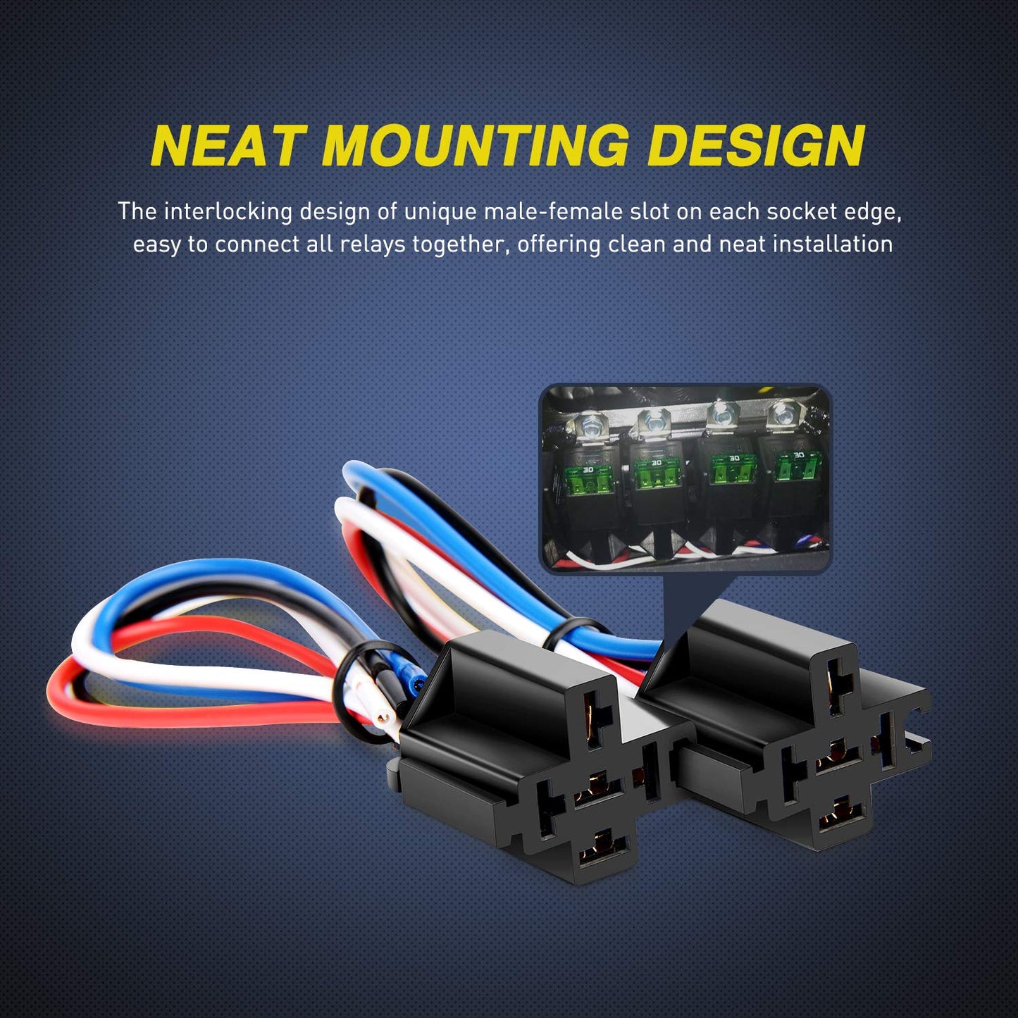 Nilight 5 Pack 30A Fuse Relay