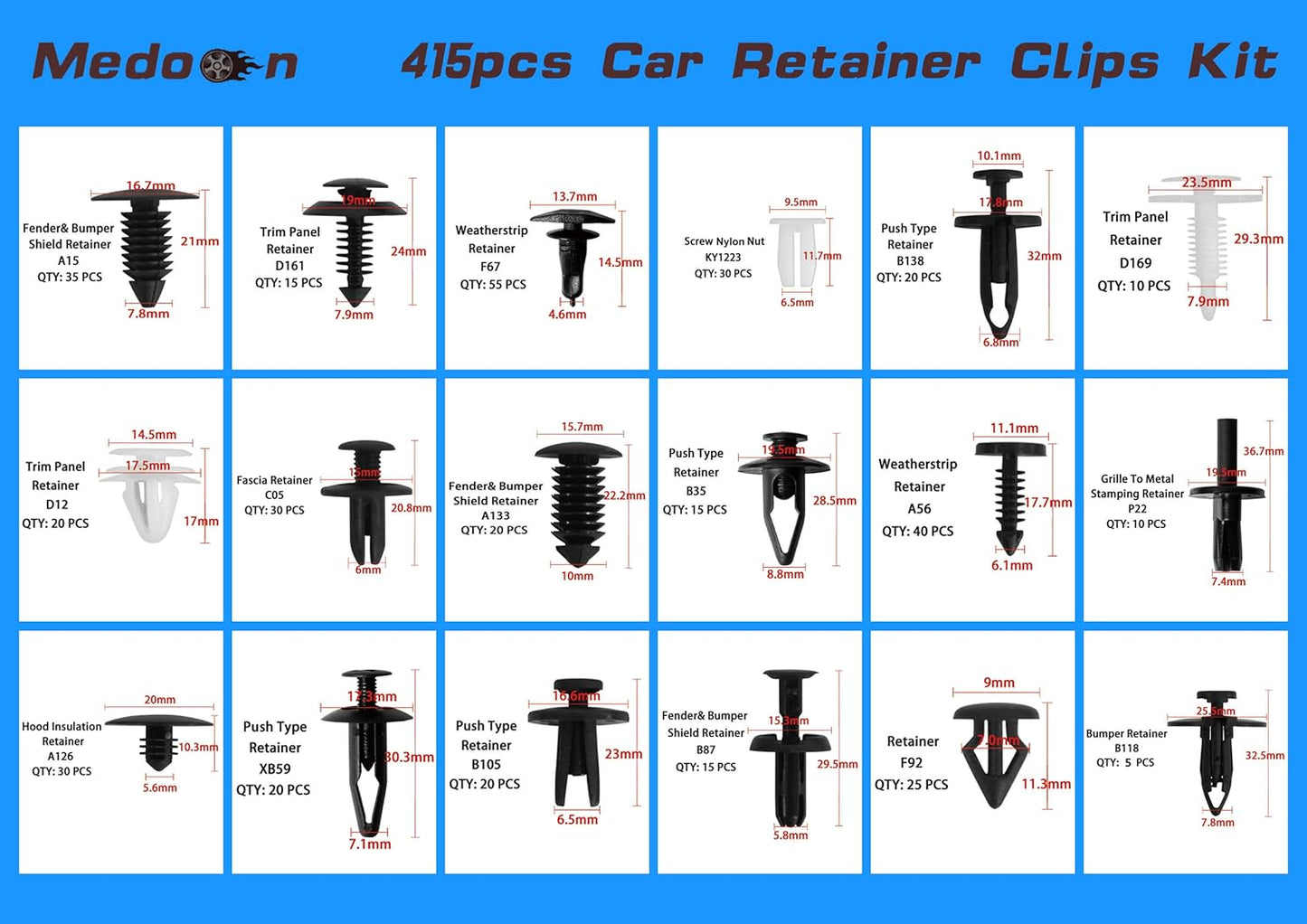 Car Retainer Clips