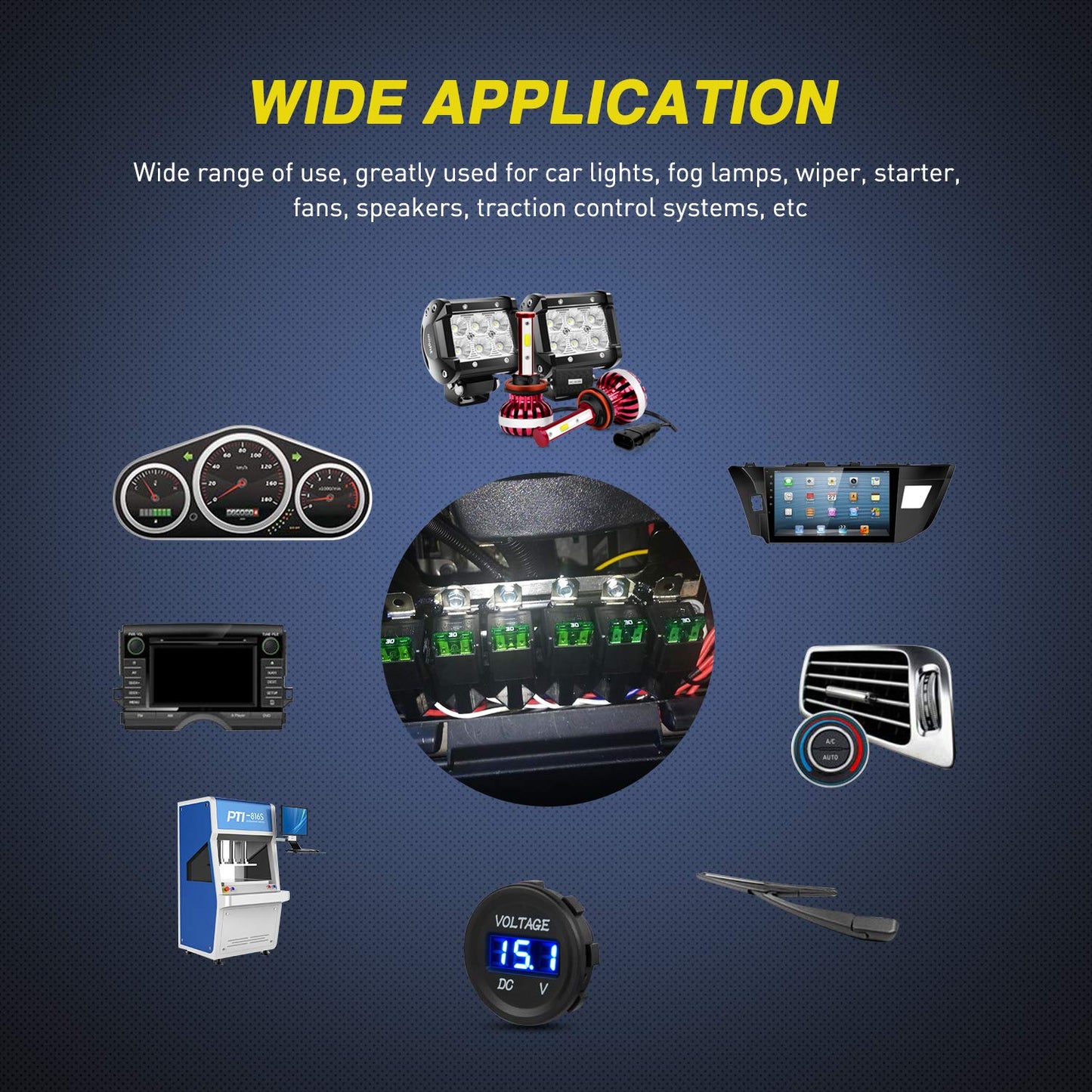 Nilight 5 Pack 30A Fuse Relay