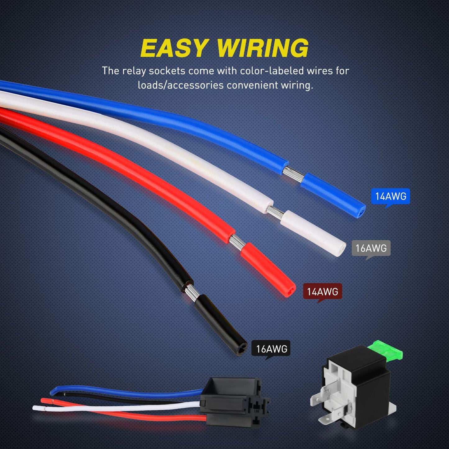 Nilight 5 Pack 30A Fuse Relay