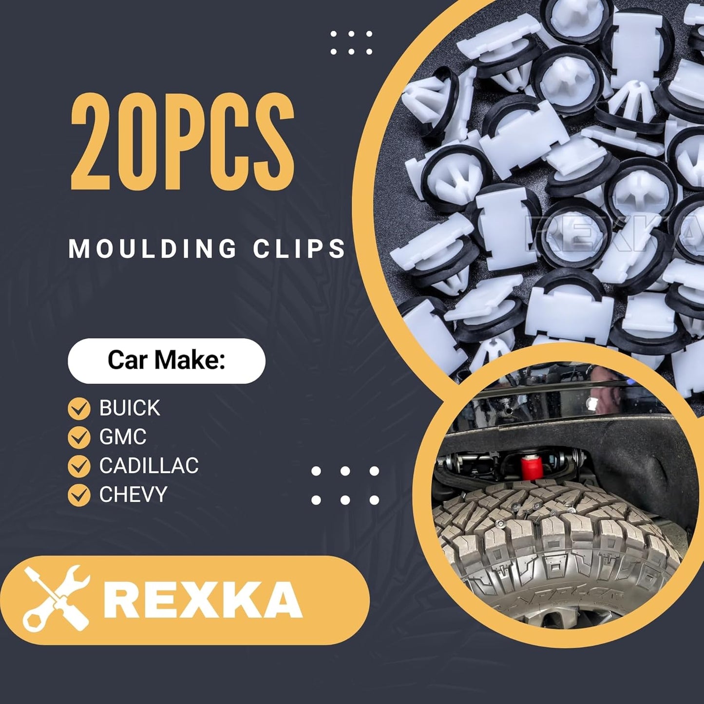Rexka 30pcs Fender Flare Clip