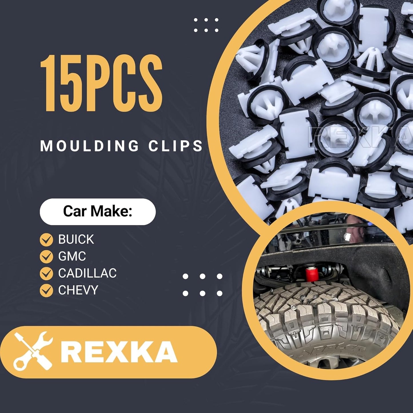 Rexka 30pcs Fender Flare Clip