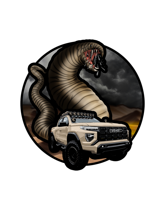 Desert Sandworm Holographic Sticker