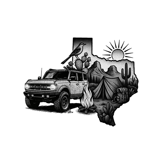 Texas Bronco Sticker