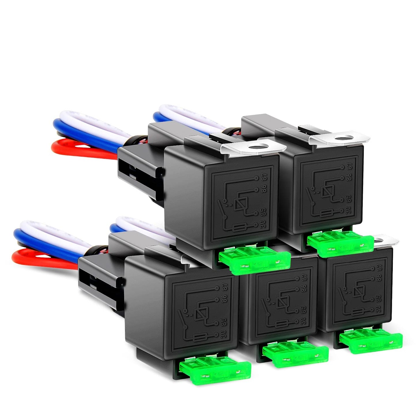 Nilight 5 Pack 30A Fuse Relay