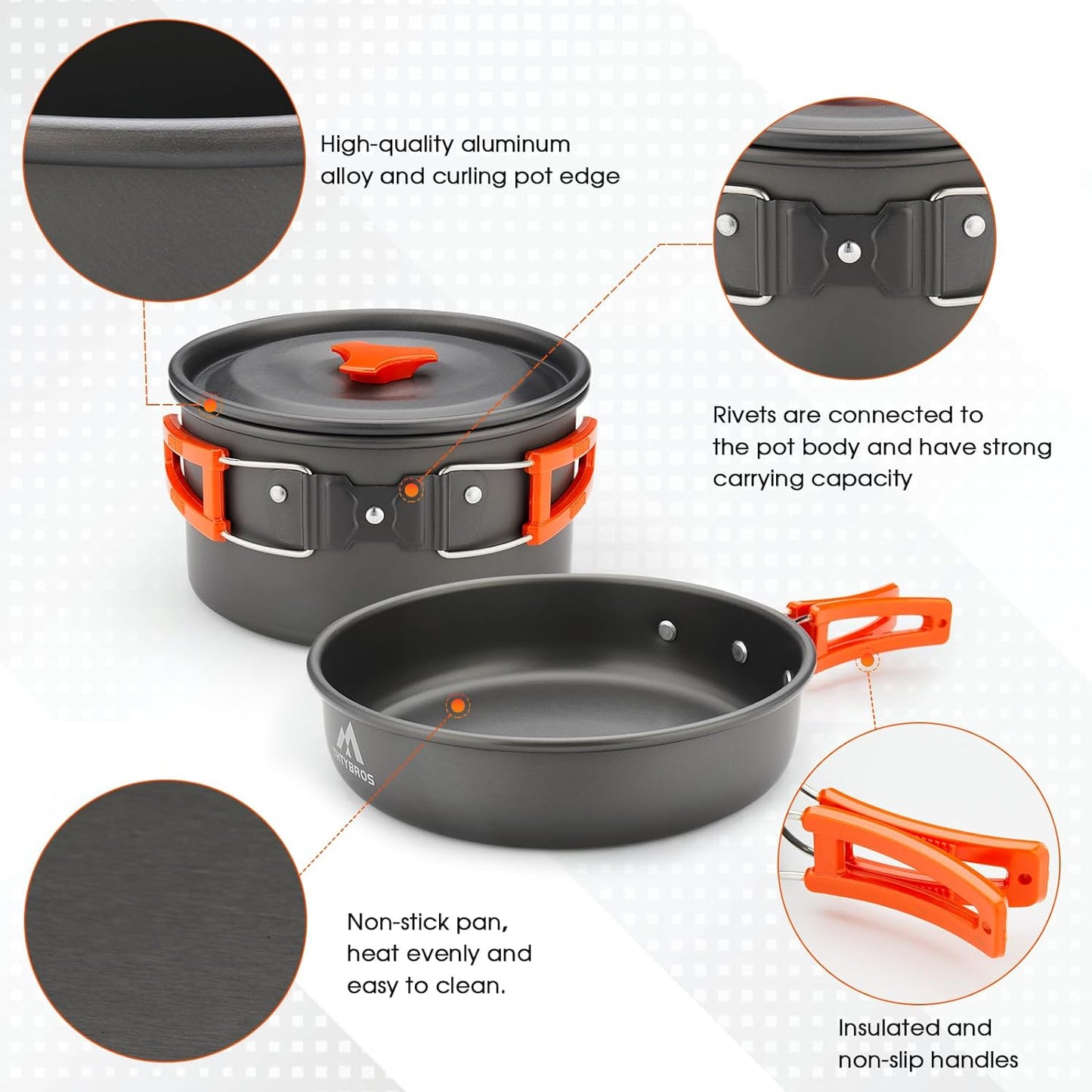 17pcs Camping Cookware Kit