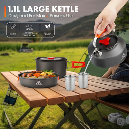 17pcs Camping Cookware Kit