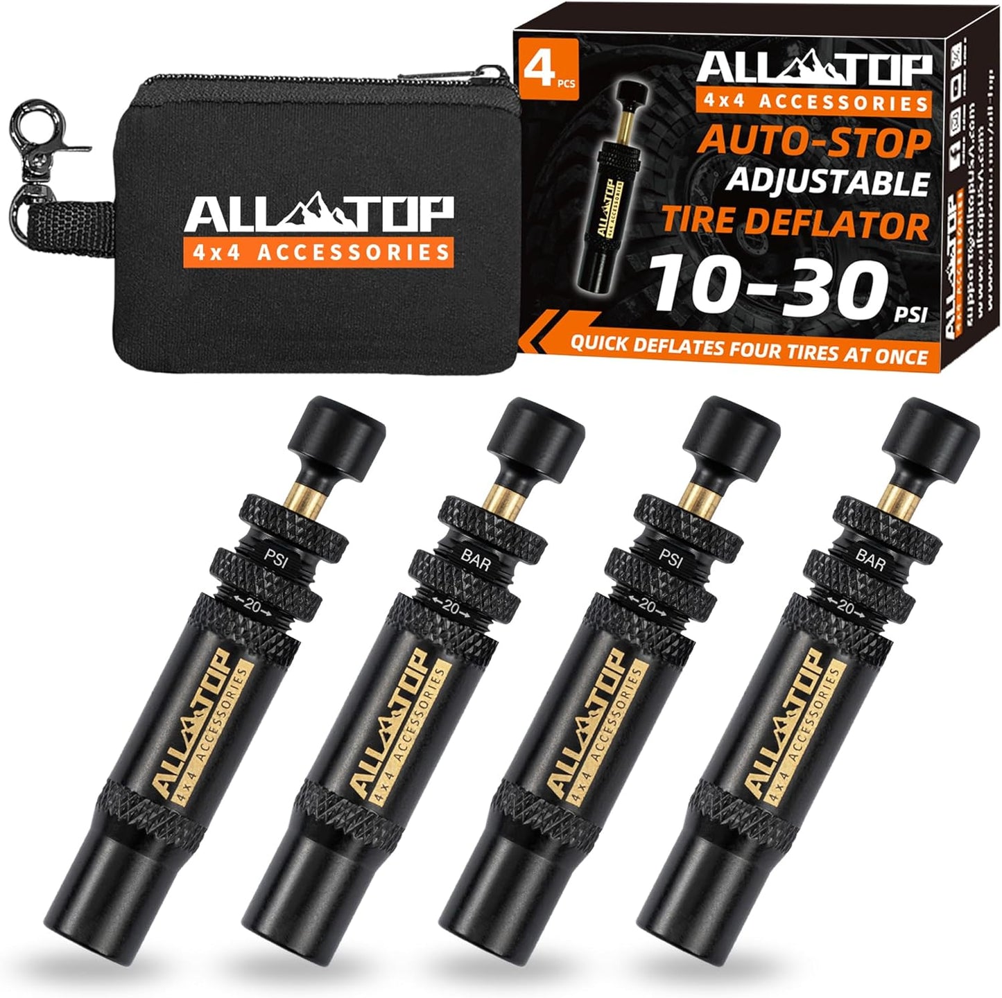 ALL-TOP Adjustable Auto-Stop Tire Deflators