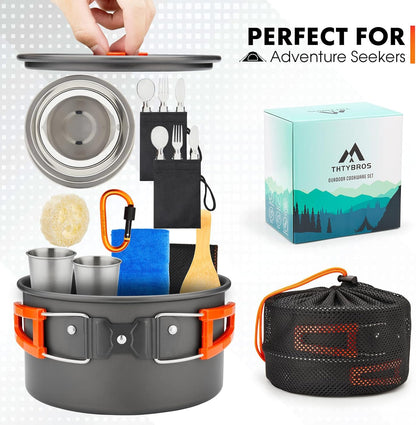 17pcs Camping Cookware Kit