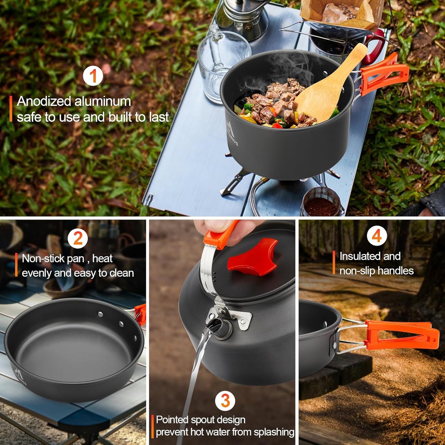 17pcs Camping Cookware Kit