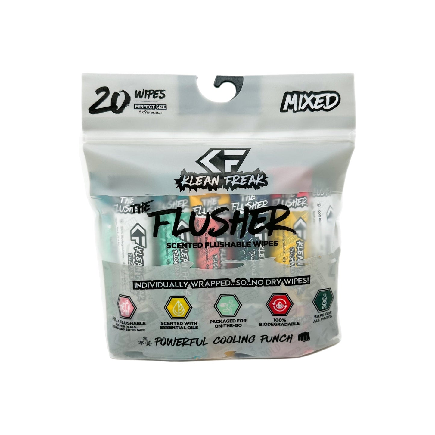 The Flusher 20 Pack - Flushable Wipes