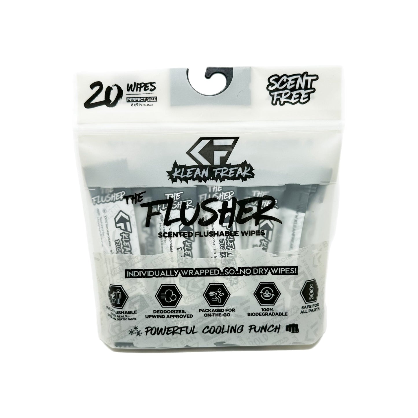 The Flusher 20 Pack - Flushable Wipes